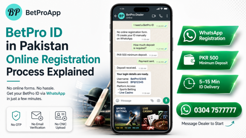 BetPro ID in Pakistan Online Registration Process Explained