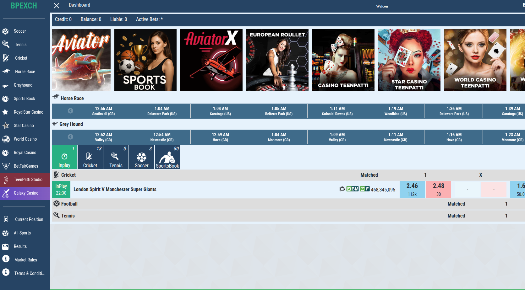 Best BetPro App Download dashboard showing live cricket betting, Aviator, Teen Patti, Sportsbook, casino games, and account management on the BetPro platform.